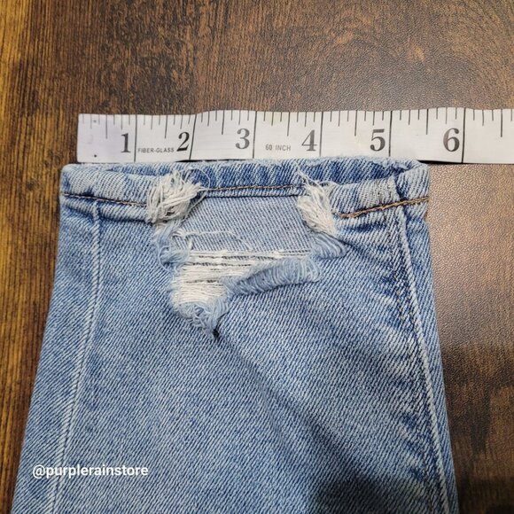 American Eagle Curvy Mom Jeans 4 R High Rise Stretch Medium Light Wash Denim - Picture 12 of 13